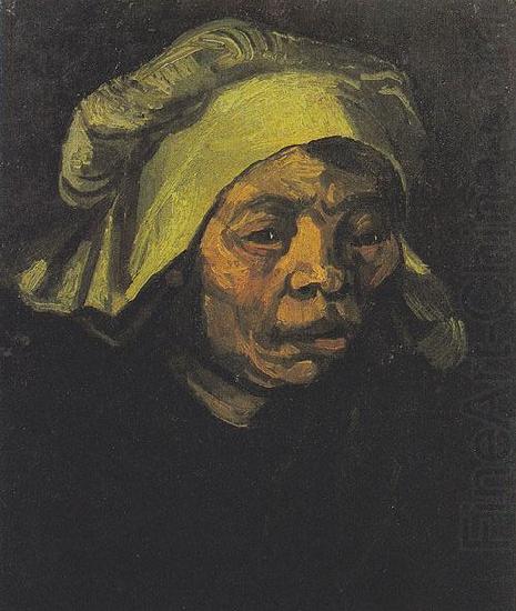 Head of a Peasant woman with white hood, Vincent Van Gogh